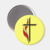 AIMANT CROIX ET FLAMME (Recto/Verso)