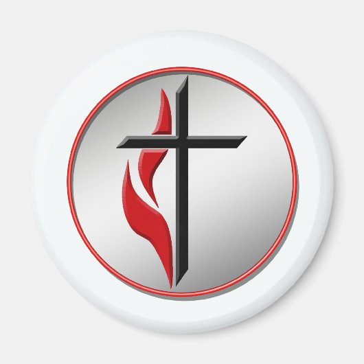 AIMANT CROIX ET FLAMME (Devant)