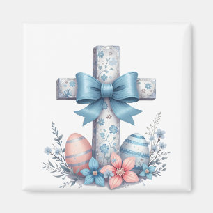Aimant Croix florale Coquette Jésus Bow Religion chrétien