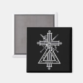 Aimant Croix freemasonique (Recto/Verso)