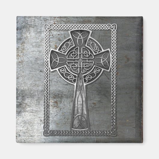 Aimant Croix métallique usée (Devant)