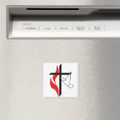 Aimant Croix méthodiste et colombe (In Situ (Lave-vaisselle))