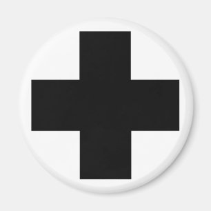 Aimant Croix noire de premiers secours