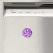AIMANT CROIX NOIRE ET ROSE AVEC ARRIÈRE - PLAN VIOLET (In Situ (Lave-vaisselle))