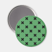 Aimant Croix noire sur le vert (Recto/Verso)