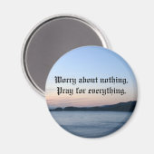 Aimant croix, souci pour rien.Priez pour... (Recto/Verso)