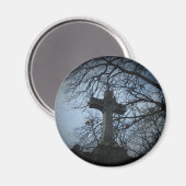 Aimant Croix-tombe gothique abritée (Recto/Verso)