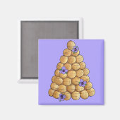 Aimant Croquembouche Choux Bun Cream Puffs Mariage Gâteau (Recto/Verso)