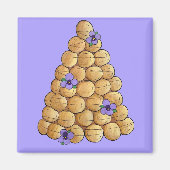 Aimant Croquembouche Choux Bun Cream Puffs Mariage Gâteau (Devant)