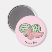 Aimant Croquis de pastèque (Recto/Verso)