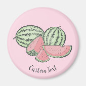 Aimant Croquis de pastèque (Devant)