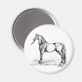 Aimant Croquis simple Morgan Horse (Recto/Verso)