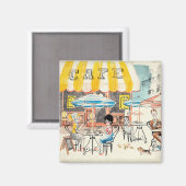 Aimant Croquis sur la scène du Café Cute France (Recto/Verso)