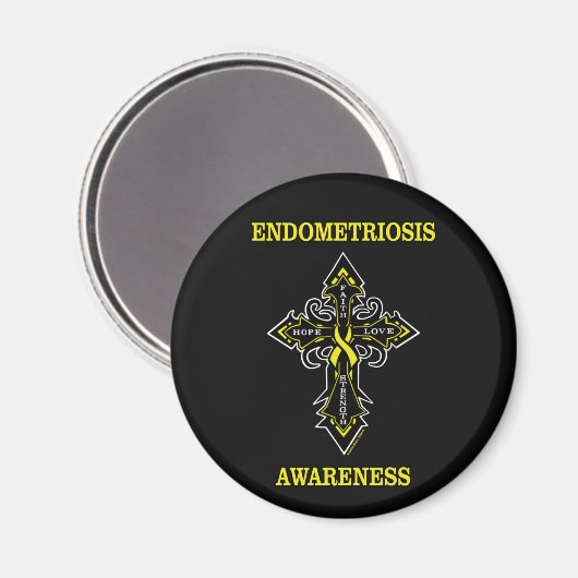 Aimant Cross/Awareness...Endometriose (Recto/Verso)