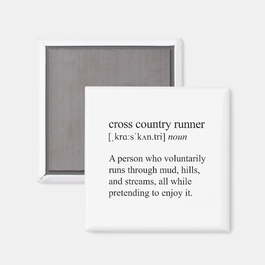 Aimant Cross Country Runner Definition, Xc Running  (Recto/Verso)