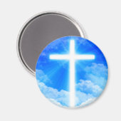 Aimant Cross of Light Jesus Christ Customizable Christian (Recto/Verso)
