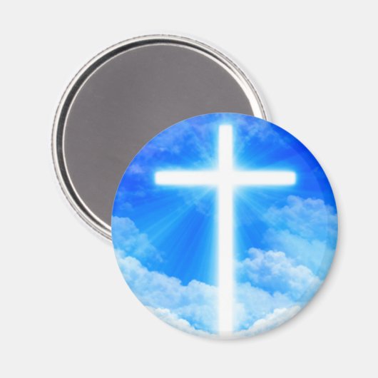 Aimant Cross of Light Jesus Christ Customizable Christian (Recto/Verso)