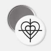 Aimant crosshire cardiaque (Recto/Verso)