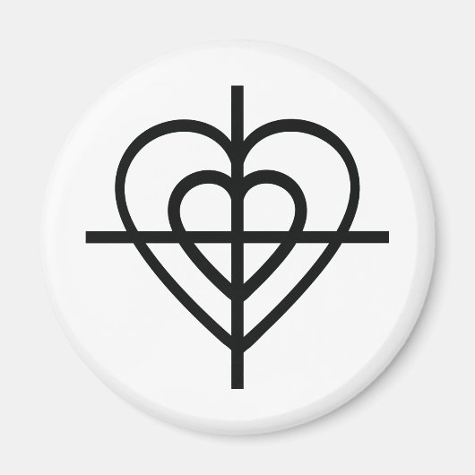 Aimant crosshire cardiaque (Devant)