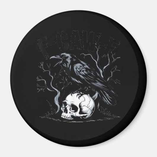 Aimant Crow, F-Caw-F Funny Bird Moon Gothic Adult Humor (Devant)