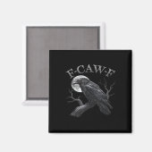 Aimant Crow F-Caw-F Funny Bird Moon Gothic Adult Humor Cl (Recto/Verso)