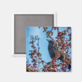 Aimant Crow Says Hello  (Recto/Verso)