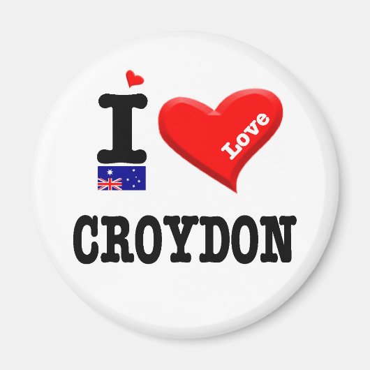 Aimant CROYDON - I Love (Devant)