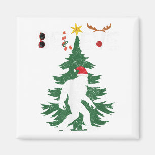 Aimant Croyez Bigfoot Sasquatch Yeti Santa Hat Noël