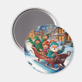 Aimant Croyez en l'illustration magique de Noël (Recto/Verso)