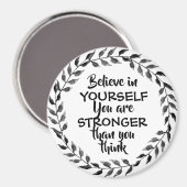 Aimant Croyez en vous-même Inspirationnel Citation Foliag (Recto/Verso)