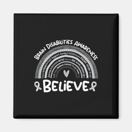 Aimant Croyez Mois de sensibilisation aux déficiences cér (Devant)