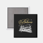 Aimant Croyez Noël Pôle Nord Express Polaire All Abr (Recto/Verso)