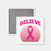 Aimant Croyez Pink Ribbon Retro (Recto/Verso)