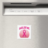 Aimant Croyez Pink Ribbon Retro (In Situ (Lave-vaisselle))