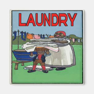 Aimant Cru de blanchisserie de jour de lavage