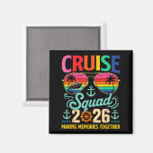 Aimant Cruise Squad 2026 Family Group Matching Summer Vac (Recto/Verso)