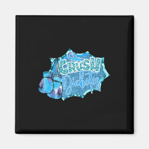 Aimant Crush Diabetes Blue Boxer Gants Diabète Sensiene