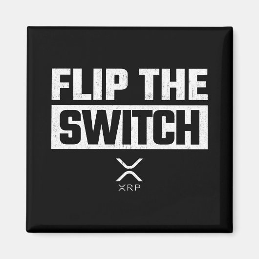 Aimant Crypto Devise XRP Cryptodevise Retourner le commut (Devant)
