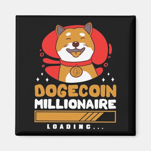 Aimant Crypto DogeCoin Millionaire Chargement (Devant)