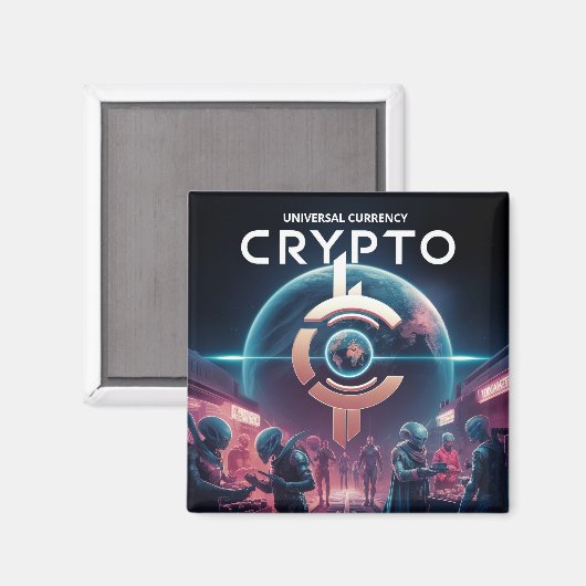 Aimant Crypto Planet (Recto/Verso)