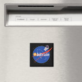 Aimant Crypto spatial astronaute Bitcoin tendance (In Situ (Lave-vaisselle))