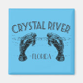 Aimant Crystal River Floride avec Manatees (Devant)