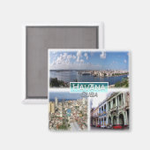 Aimant CU0014 Amérique, Cuba, La Havane, Frigo (Recto/Verso)