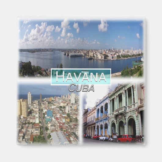 Aimant CU0014 Amérique, Cuba, La Havane, Frigo (Devant)