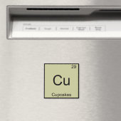 Aimant Cu - Cupcakes Funny Chimie Élément Symbole Tee (In Situ (Lave-vaisselle))