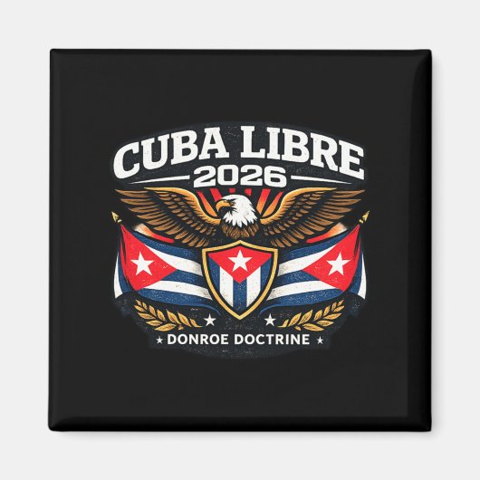 Aimant Cuba Cuba Libre Doctrine de Monroe Illustration (Devant)