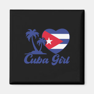 Aimant Cuba - Drapeau de fille cubaine Cubanita Patrimoin