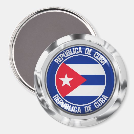 Aimant Cuba Round Emblem (Recto/Verso)