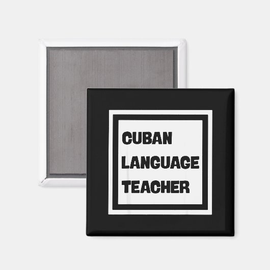 Aimant Cuban Language Teacher  (Recto/Verso)