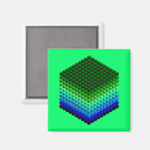 Aimant Cube de cubes Motif 3D (Recto/Verso)